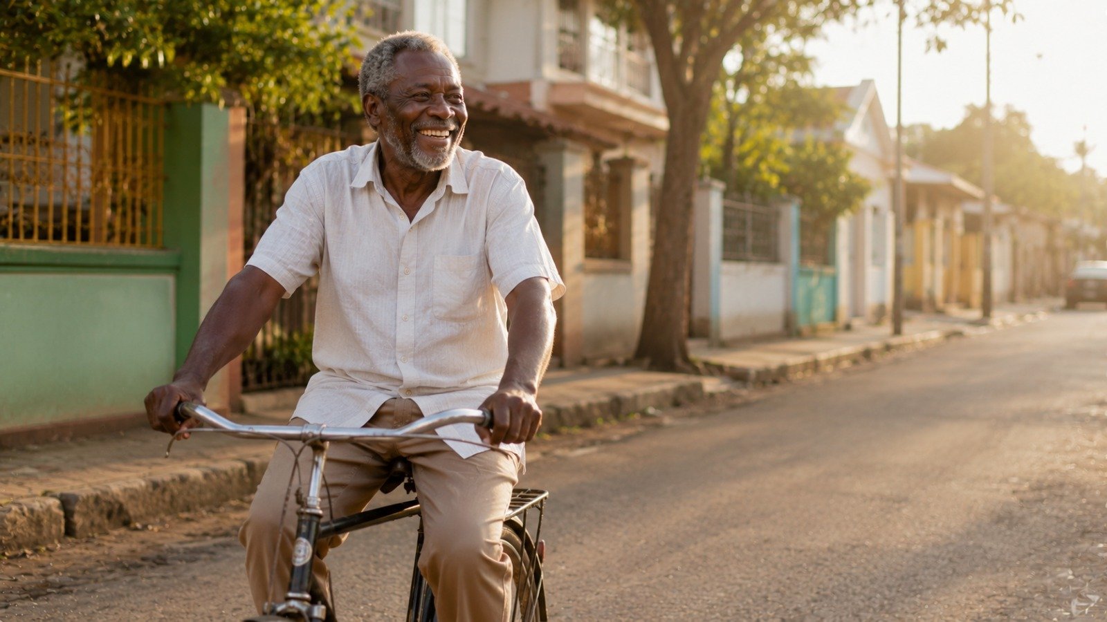 A person enjoying a simple regular physical activity
