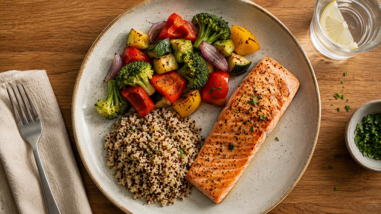 A balanced meal that provides steady energy