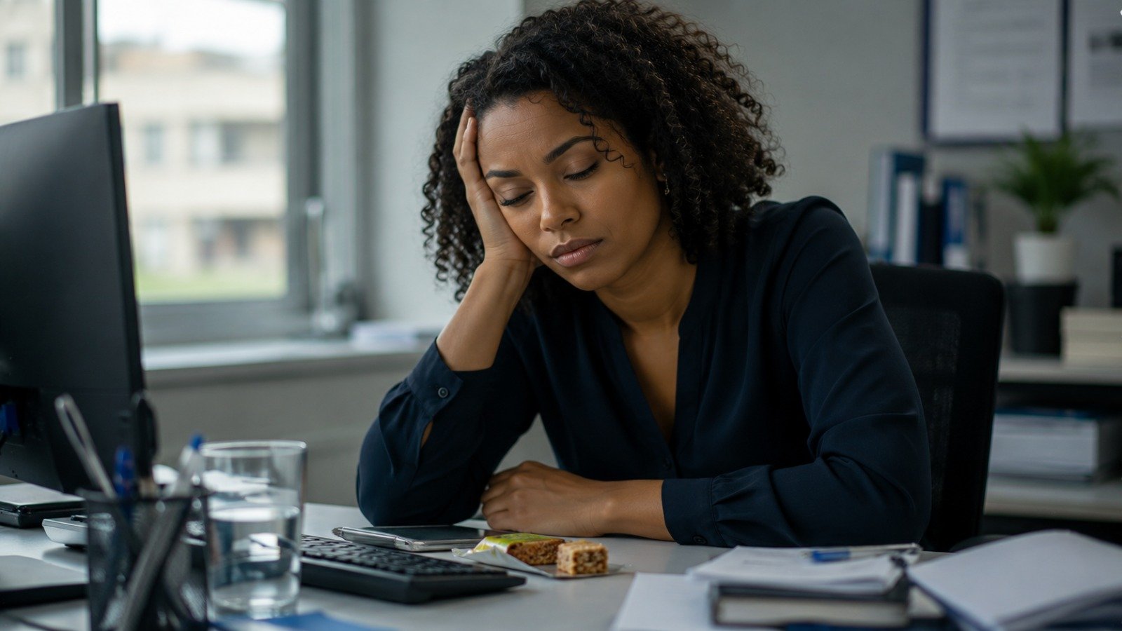 A person feeling tired and low on energy during the day